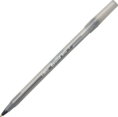 BIC Round Stic Xtra Precision Ballpoint Pens, Fine Point, Black, 432/Carton (GSF11BLKCT)