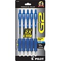 Pilot G2 Rollerball Gel Pen, Extra Fine Point, 0.5mm, Blue Ink, 5/Pack (31298)