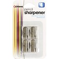 Officemate® Metal Handheld Pencil And Crayon Sharpener, Metallic Silver