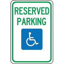 Accuform Reflective RESERVED PARKING Parking Sign, 18 x 12, Aluminum (FRA216RA)
