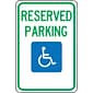 Accuform Reflective "RESERVED PARKING" Parking Sign, 18" x 12", Aluminum (FRA216RA)