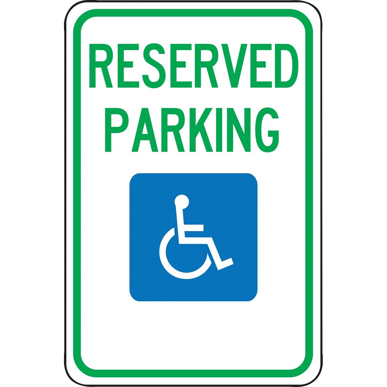 Accuform Reflective RESERVED PARKING Parking Sign, 18 x 12, Aluminum (FRA216RA)