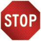 Accuform Prismatic Reflective "STOP" Regulatory Traffic Sign, 18" x 18", Aluminum (FRR036)