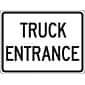 Accuform 18" x 24" Reflective Aluminum Facility Traffic Sign "TRUCK ENTRANCE", Black On White (FRR045RA)