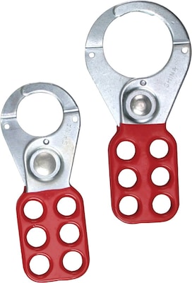 Accuform STOPOUT Standard Lockout Scissor Hasp With 1Dia Opening, Red (KDD107)