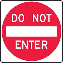 Accuform Reflective DO NOT ENTER Regulatory Traffic Sign, 24 x 24, Aluminum (MR5124HP)