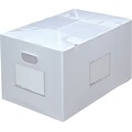 Plastic Storage Box; Collapsible, Natural, 21 Gallon, 2/Pack