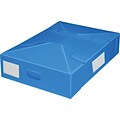 Plastic Storage Box; Under Bed, Collapsible, Blue, 2/Pack