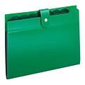 Globe-Weis® 7 Pocket Poly File, Open Top, Letter Size, Green