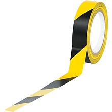 Tape Logic™ 1 x 36 yds. Striped Vinyl Safety Tape, Black/Yellow, 3/Pack
