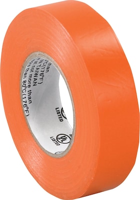 Tape Logic™ 3/4(W) x 20 yds(L) Vinyl Electrical Tape, Orange,  10/Pack