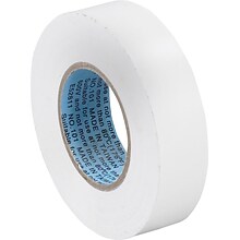 Tape Logic™ 3/4(W) x 20 yds(L) Vinyl Electrical Tape, White, 10/Pack