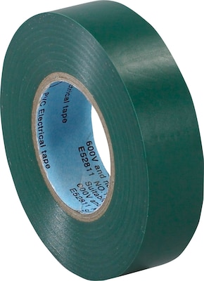 Tape Logic™ 3/4(W) x 20 yds(L) Vinyl Electrical Tape, Green,  10/Pack