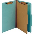 Staples® Classification Folder, 1 Divider, Legal, Light Blue, 5/Pack