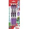 Pentel EnerGel RTX Retractable Gel Pens, Medium Point, Purple Ink, 3/Pack (BL77BP3V)