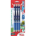 Pentel EnerGel RTX Retractable Gel Pens, Needle Tip Fine Point, Blue Ink, 3/Pack (BLN75BP3C)