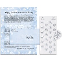 Great Papers® Holiday Stationery Kit Winter Flakes, 25/Count