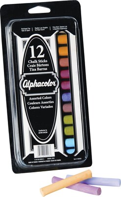 Quartet Alphacolor Chalk, Assorted Colors, 12/Box (QRT305003)
