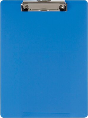 Officemate® Plastic Clipboard, Letter, Arctic Blue, 9" x 12 1/2"