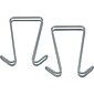 Alera® Double Sided Partition Garment Hook, Silver, Steel, 2/Pk