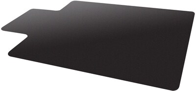Deflect-O Blackmat Carpet Chair Mat with Lip, 45 x 53, Low-Pile, Black (CM11232BLKCOM)