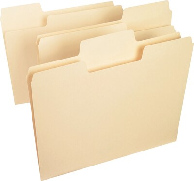 Smead® SuperTab Heavyweight Oversized 3-Tab File Folders, Legal, Manila, 50/Bx (15401)