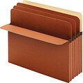 Globe-Weis 10% Recycled Heavyweight Reinforced File Pocket, 5 1/4 Expansion, Letter Size, Kraft, 10/Box (83234)