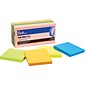 Quill Brand® Self-Stick Notes, 3" x 3", Neon Colors, 100 Sheets/Pad, 12 Pads/Pack (733F12NE)