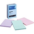 Quill Brand® Self-Stick Notes, 4 x 6, Coastal Pastel Colors, Lined, 100 Sheets/Pad, 5 Pads/Pack (7