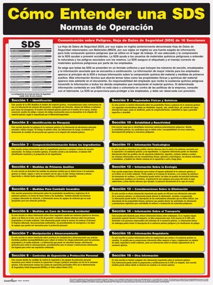 ComplyRight™ Safety Posters; Understanding SDS, Spanish