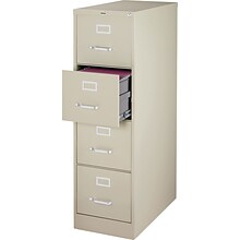 Quill Brand® 4-Drawer Vertical File Cabinet, Locking, Letter, Putty/Beige, 25D (25162D)