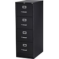 Quill Brand® 4-Drawer Vertical File Cabinet, Locking, Legal, Black, 25D (25166D)