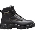 Mack Bulldog, Mens Steel Toe Leather Work Boot, Black, Mid cut, Extra Wide, Size 10.5 (Women Size 12.5)