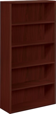 HON 10500 Series 5-Shelf Bookcase, 36"W x 13.13"D x 71"H, Mahogany (HON105535NN)