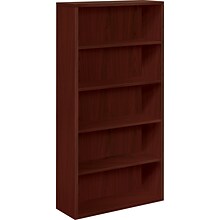 HON 10500 Series 5-Shelf Bookcase, 36W x 13.13D x 71H, Mahogany (HON105535NN)