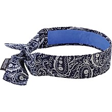 Ergodyne Chill-Its 6700 Evaporative Cooling Bandana, Navy Western, One Size, 6/Carton (12564)