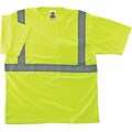 Ergodyne GloWear® 8289 High Visibility Short Sleeve T-Shirt, ANSI Class R2, Lime, 2XL (21506)