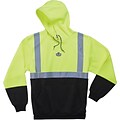 Ergodyne GloWear® 8293 High Visibility Long Sleeve Sweatshirt, ANSI Class R2, Hi-Vis Lime/Black, 2XL