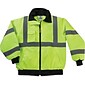 Ergodyne® GloWear® 8379 Class 3 Hi-Visibility Economy Bomber Jacket, Lime, L