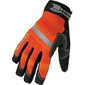 Ergodyne® ProFlex® 876WP Hi-Vis Thermal Waterproof Gloves, Orange, Medium, 1 Pair