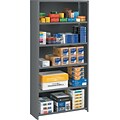 Tennsco® Closed Commercial Steel Shelving, 6-Shelf, Medium Gray, 75Hx36Wx12D