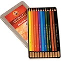 Koh-I-Noor Mondeluz Aquarelle Colored Pencils, Assorted, 12/Set