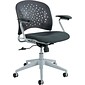 Rêve Series Task Chair, Round Plastic Back, Polyester Seat, Black Seat/Back