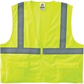 Ergodyne GloWear 8225Z High Visibility Sleeveless Safety Vest, ANSI Class R2, Lime, 2XL/3XL (21167)