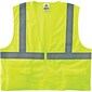 Ergodyne GloWear 8225Z High Visibility Sleeveless Safety Vest, ANSI Class R2, Lime, Large (21165)