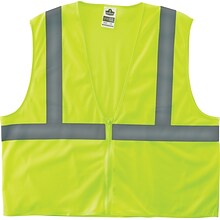 Ergodyne GloWear 8205Z Class 2 Hi-Visibility Super Economy Vest, Lime, Small/Medium