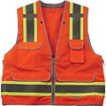 Ergodyne GloWear 8254Z High Visibility Sleeveless Safety Vest, ANSI Class R2, Orange, 4XL/5XL (21459