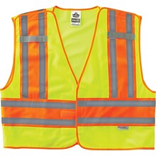 Ergodyne GloWear® 8245 High Visibility Sleeveless Safety Vest, ANSI Class P2, Lime, Large (23395)