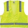 Ergodyne GloWear 8249Z High Visibility Sleeveless Safety Vest, ANSI Class R2, Lime, S/M (24023)