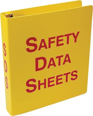 Accuform Safety Data Sheets 2 1/2 3-Ring Non-View Binder, Red/Yellow (ZRS642)
